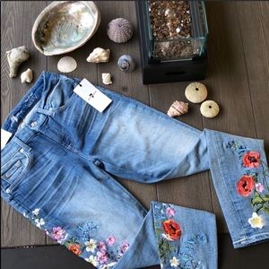 7 for all mankind embroidered jeans